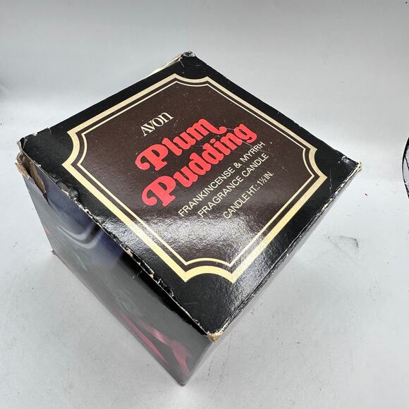 Vintage kitschy Vintage Avon Plum Pudding Frankincense & Myrrh shaped Candle - Picture 6 of 6